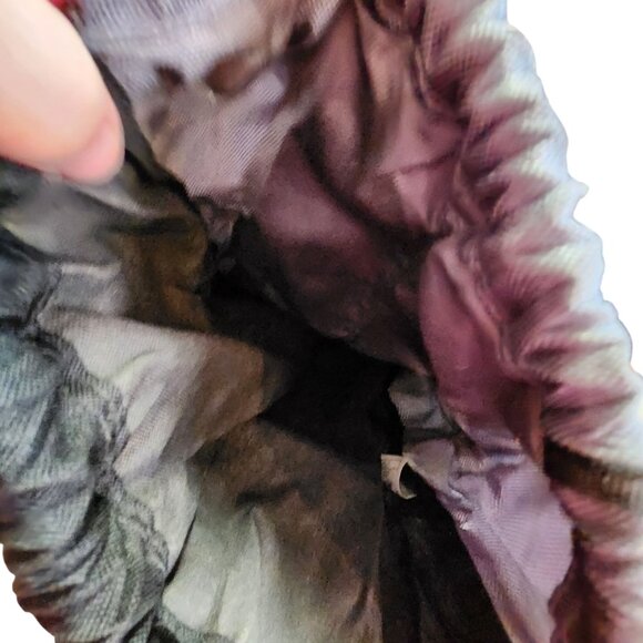 Adidas Gym Sack Drawstring Bag Pink Ropes Black W/ Blue Stripes & Mesh Pockets P - Picture 5 of 6